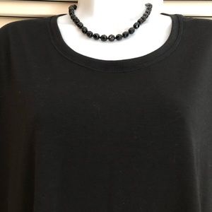 ATHLETIC WORKS DRYFIT LARGE (12-14) BLACK SSLV TEE